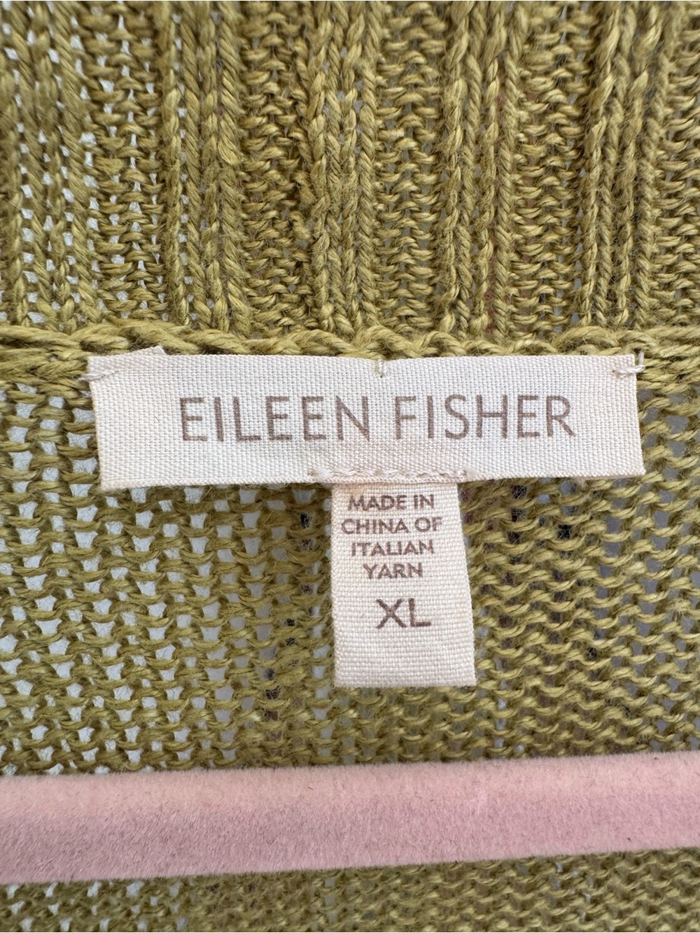 Green V-Neck Knit Sweater - Picture 2 of 5